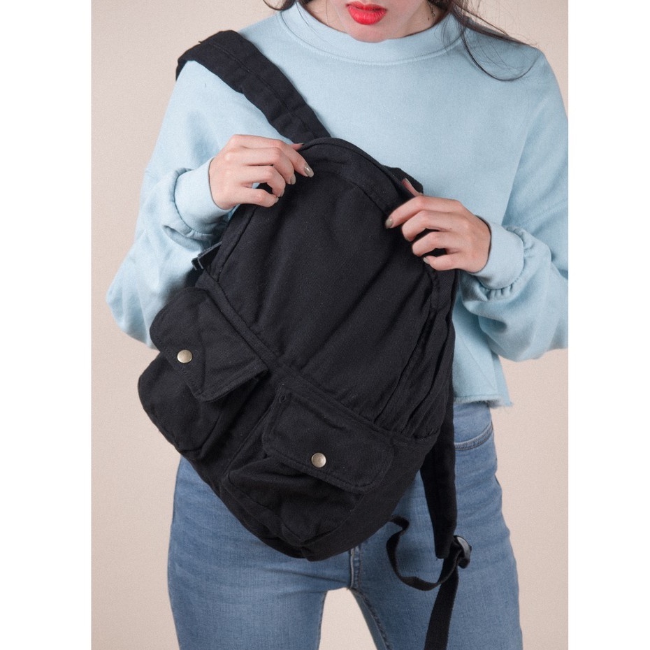 Casual Canvas Backpack Ver.3 - Balo vải nữ