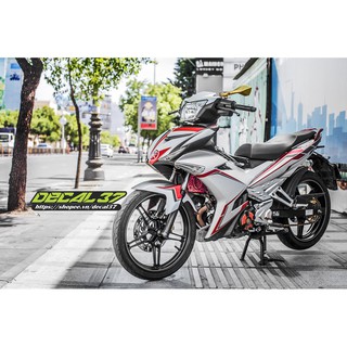 Tem Trùm Exciter 150 Light trắng đỏ đen