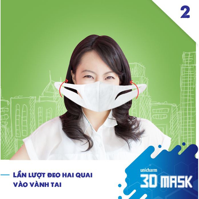 Khẩu Trang Chống Khói Bụi Và Virus Unicharm 3D Mask Virus Block