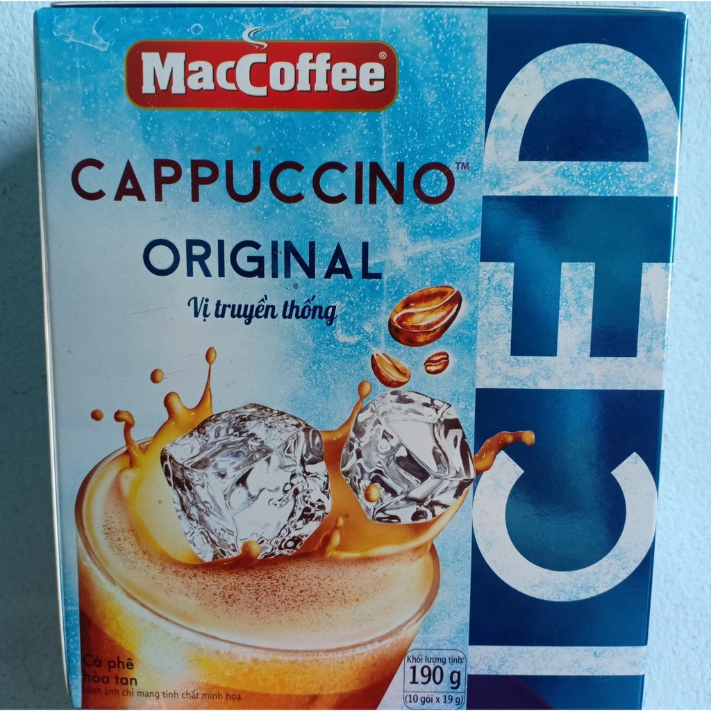 Cà phê cappucino MacCoffee Vị truyền thống ( 10 gói x 190g).