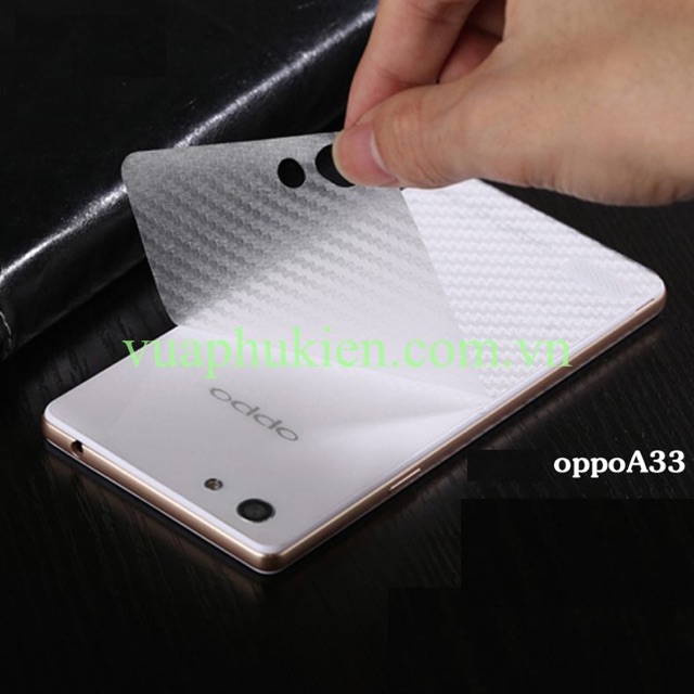 Dán mặt lưng carbon oppo neo 7, Neo7, A33
