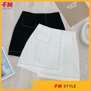 Chân váy dáng A chỉ nổi lệch tà nữ FM Style 220305406