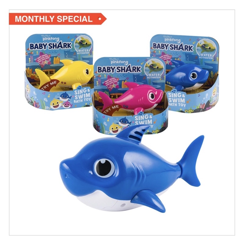 Cá babyshark bơi dưới nước-đồ chơi nhà tắm cho bé có nhạc