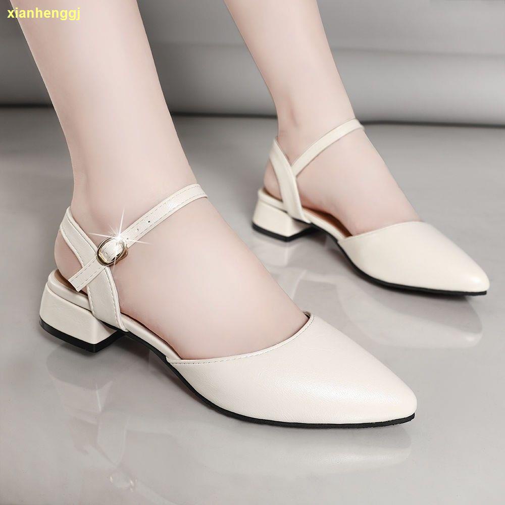 Giày cao gót mũi nhọn size 34-42 phong cách thời trang mùa hè mới dành cho nữ size lớn 41