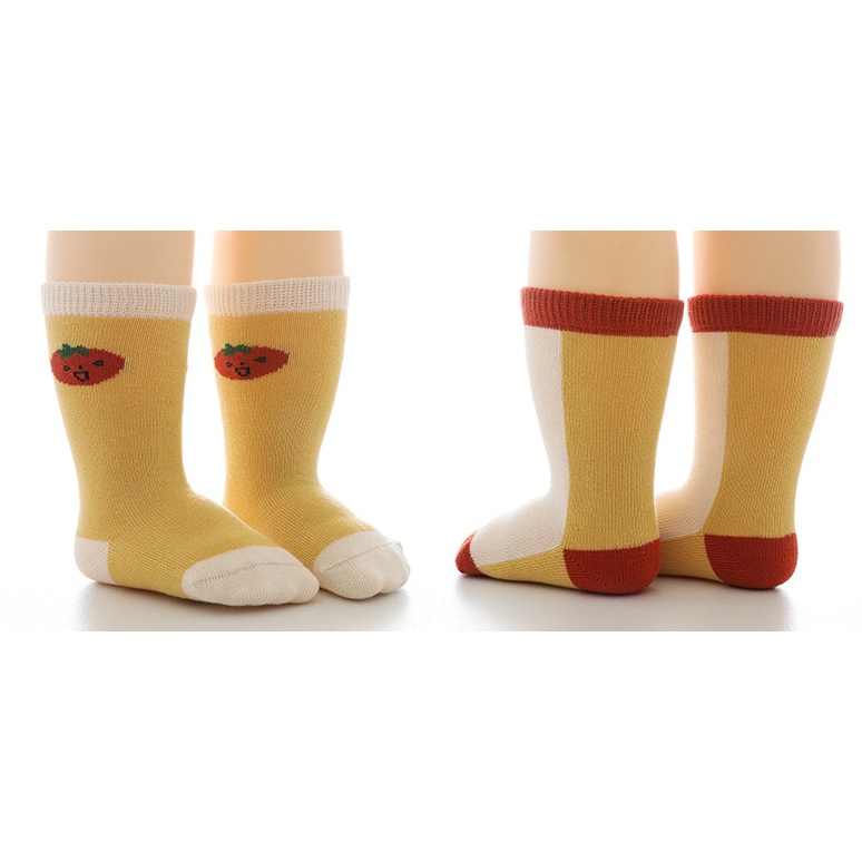 Set 4 đôi vớ KokoroCare YS-03 ống trung in hoạt hình cây nấm hồng S/M/L/XL cho bé 0-8 tuổi