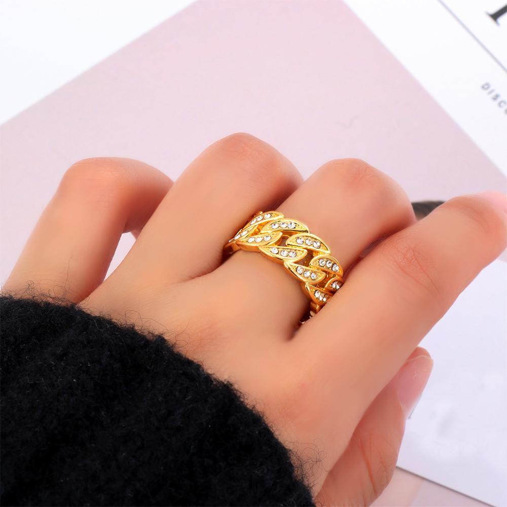 WONDER Vòng Tay Mạ Vàng Đính Đá Thời Trang Cho Nam Và Nữ