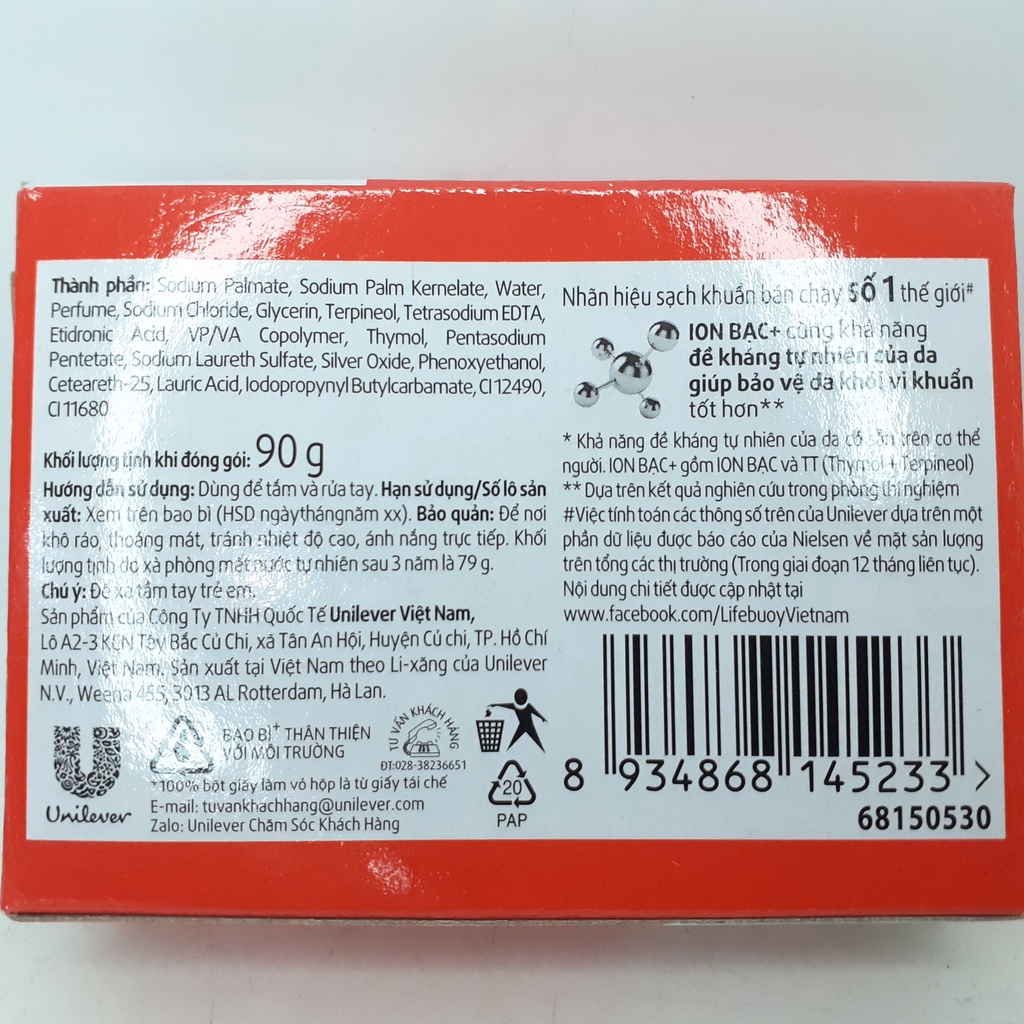 Xà phòng Lifebuoy Xanh / Đỏ 90g