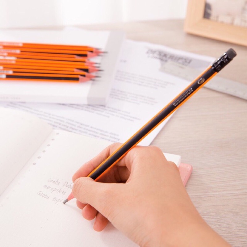 Hộp 12 cây bút chì gỗ Deli 2B 37015/37013