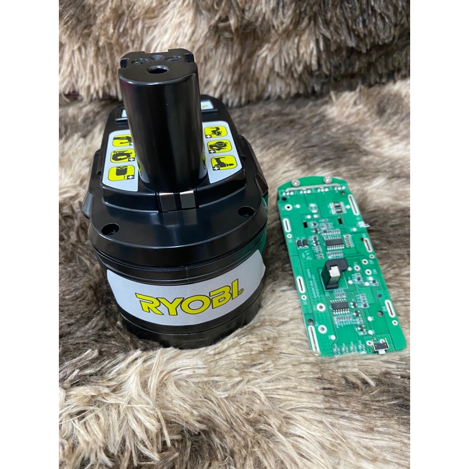 Vỏ mạch cao cấp Ryobi 18V 9AH 5S-3P 15 cell , mạch nhận sạc zin.