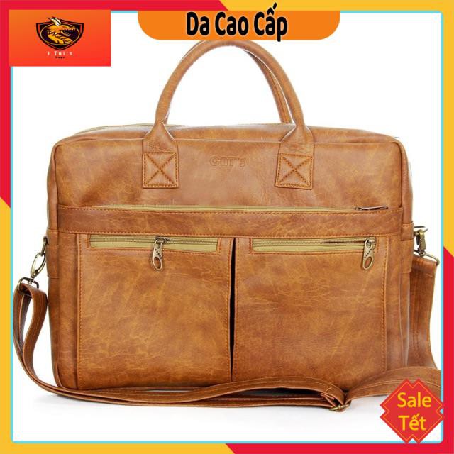 Cặp xách da công sở cao cấp đựng được laptop HQ07 nhiều màu | BigBuy360 - bigbuy360.vn