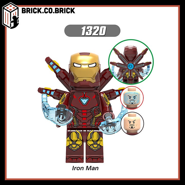 X0265- Đồ chơi lắp ráp non lego và mô hình minifigure  nhân vật siêu anh hùng trong Avengers End Game.