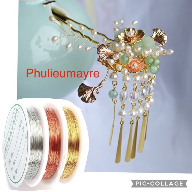 Cuộn dây đồng làm đồ thủ công, trang sức, kết cườm...