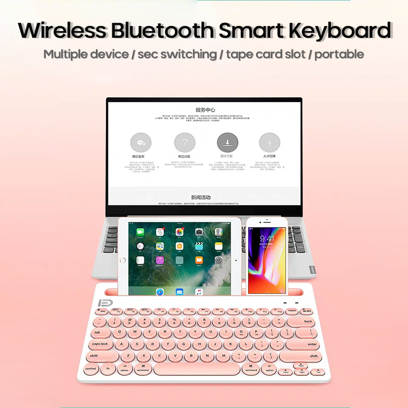 Bàn Phím Bluetooth Không Dây Cho Ipad / Iphone / Macbook Tablet Pc Mini Iphone (Elle2018)