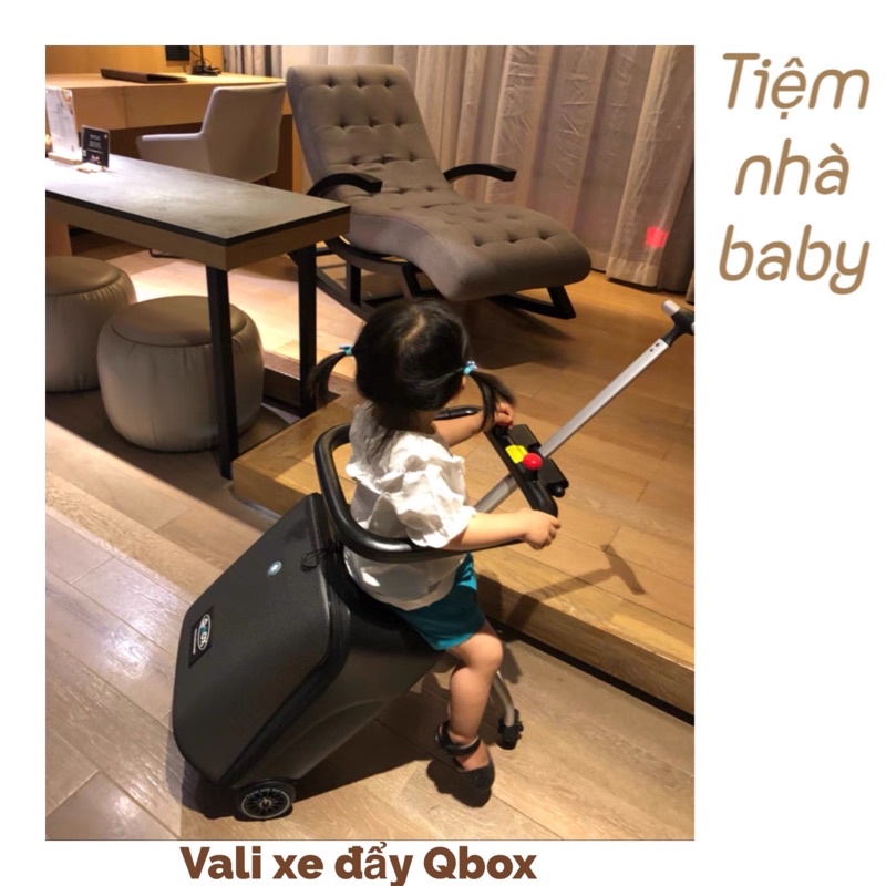 Vali kiêm xe đẩy xách tay cho bé chính hãng QBOX 21,5L tặng túi quà yêu thương cho bé