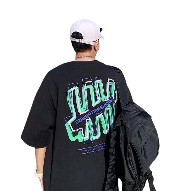 Áo Thun Tay Ngắn In Họa Tiết Hoạt Hình Phong Cách Hip Hop Thời Trang Mùa Hè Cho Nam (M-8XL)