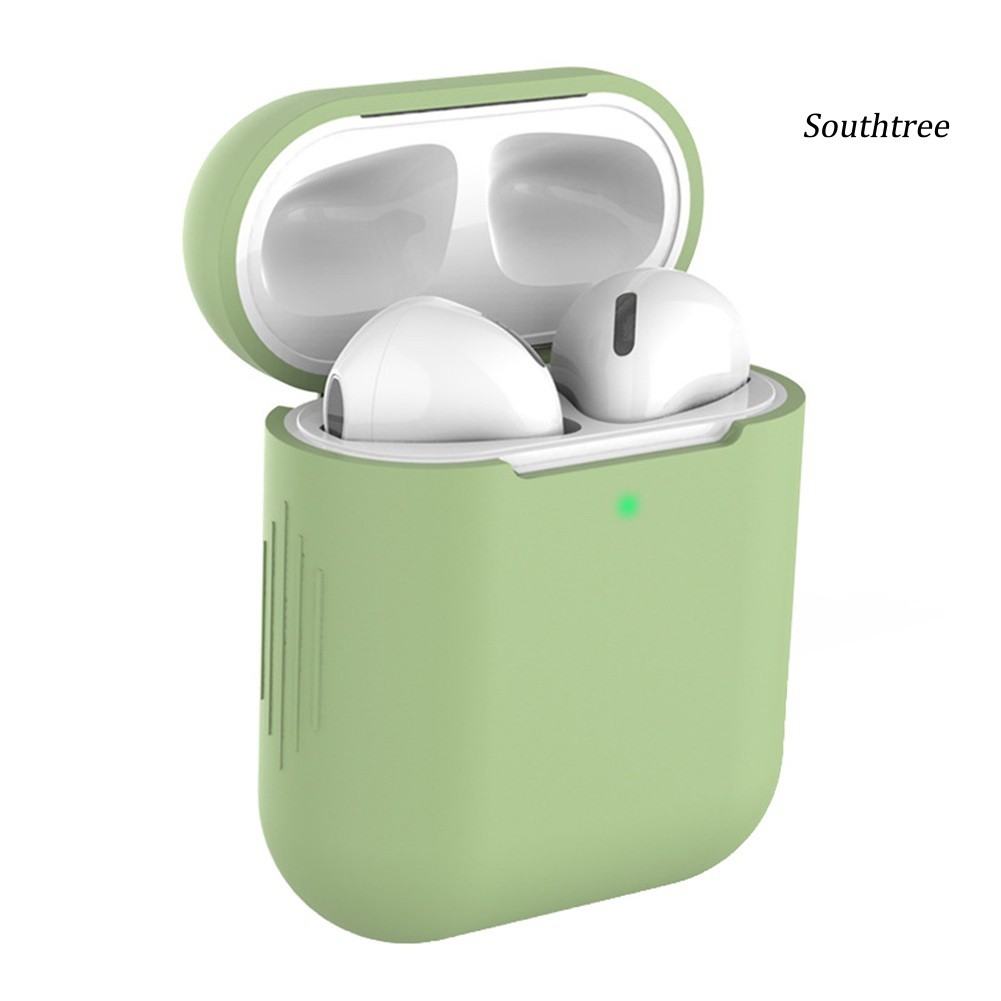 Vỏ Đựng Bảo Vệ Hộp Sạc Tai Nghe Airpods 1 / 2 Bằng Silicone Chống Sốc