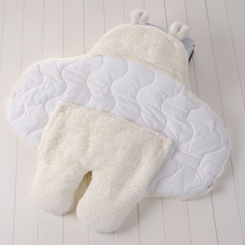 Túi ngủ cotton cashmere dày dặn giữ ấm tốt cho bé sơ sinh