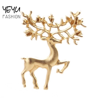 Trâm Cài Áo Hình Tuần Lộc Mạ Vàng Phong Cách Vintage Thời Trang