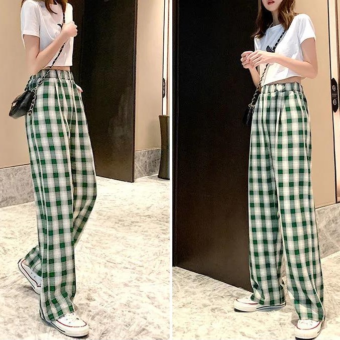 Korean Style Checkered Shorts Wide-legged for Women | BigBuy360 - bigbuy360.vn
