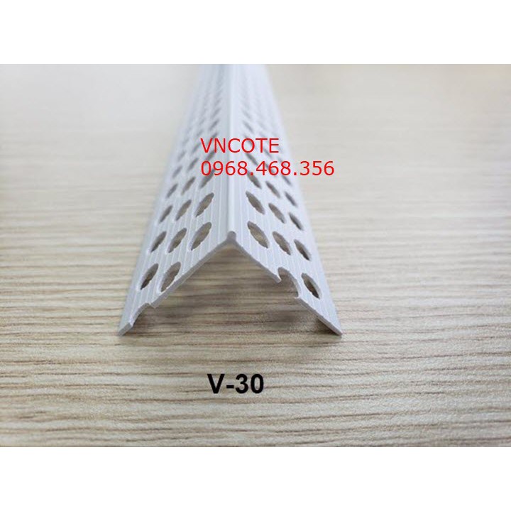 Nẹp nhựa V góc dương dùng trong thi công trần vách thạch cao V30x30