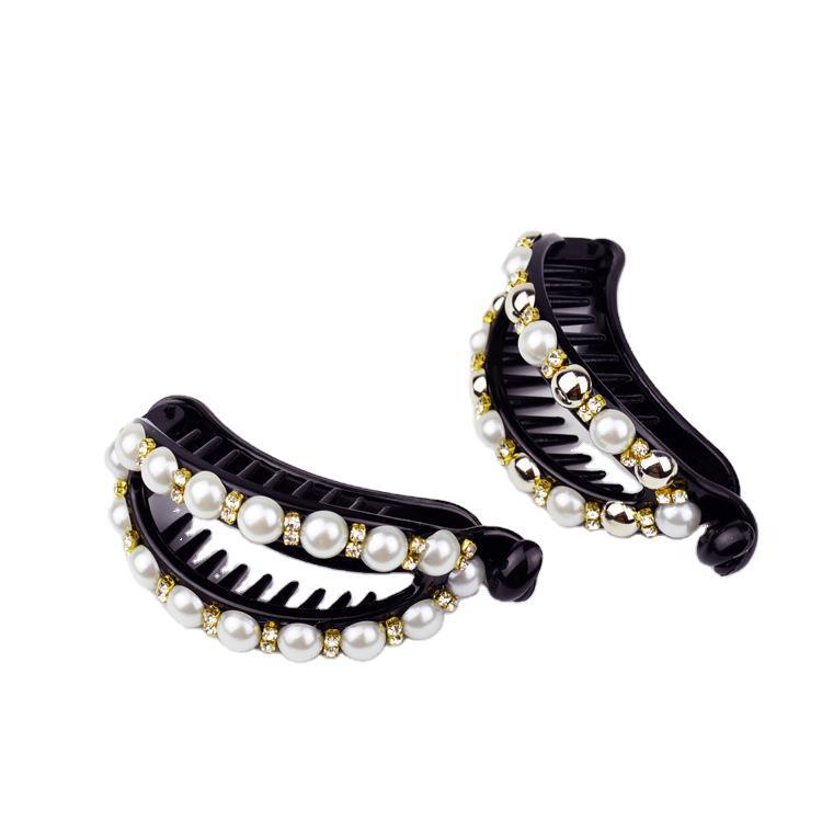 Kẹp Tóc Đính Đá Và Ngọc Trai Kiểu Dáng Thời Trang Phong Cách Hàn Quốc