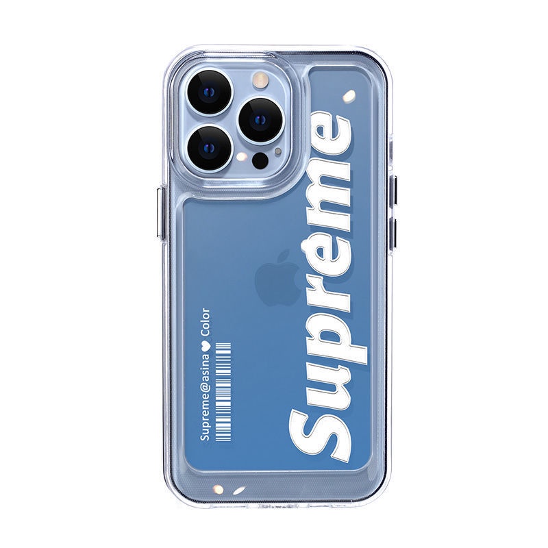 SANRIO Ốp Điện Thoại Cứng Trong Suốt Chống Sốc In Logo supreme Cho iPhone 14 11 13 12 X XS Pro Max xr Mini xr