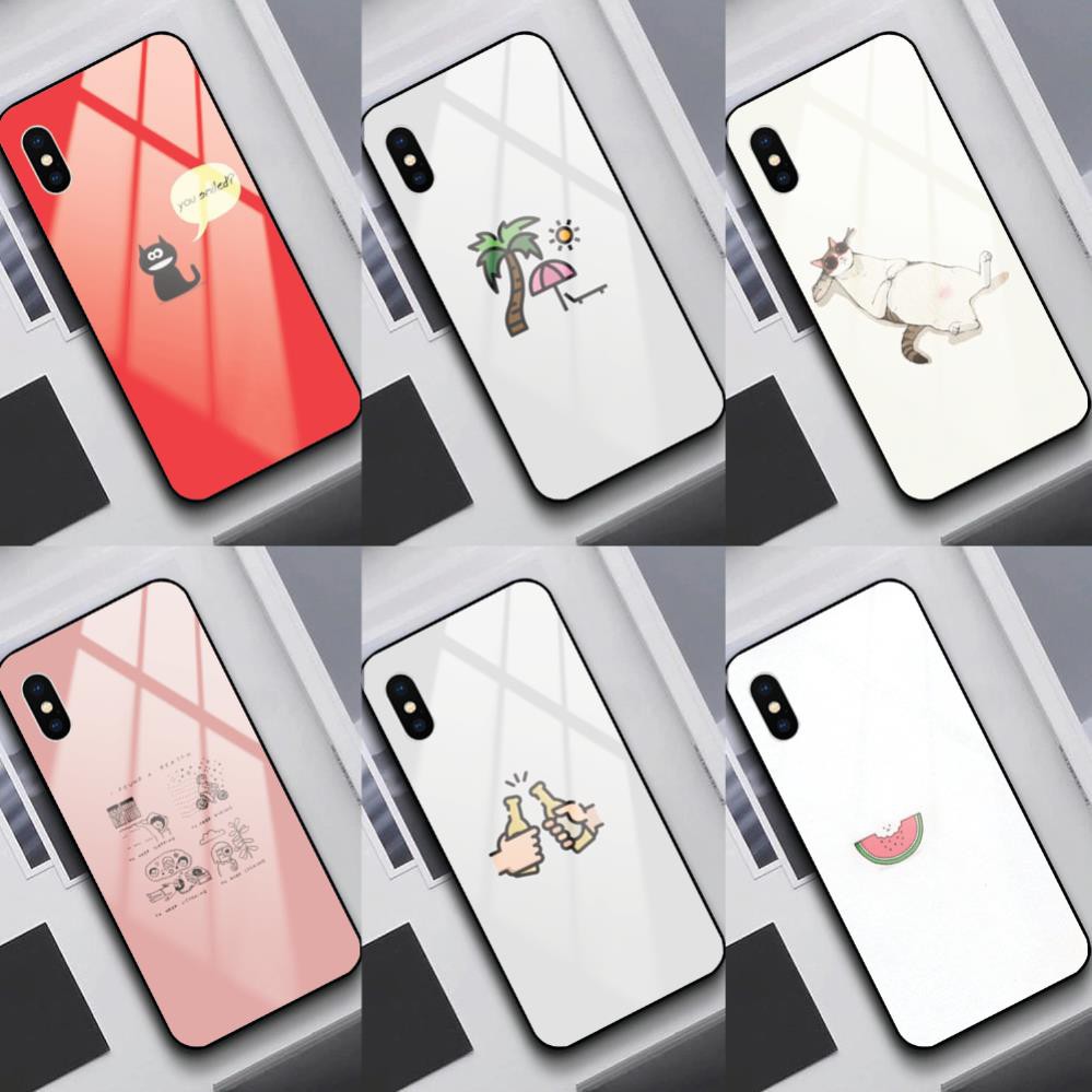 Ốp lưng kính Samsung Galaxy Note 8 Note 9 Note 10 Note 10 Plus in hình CUTE