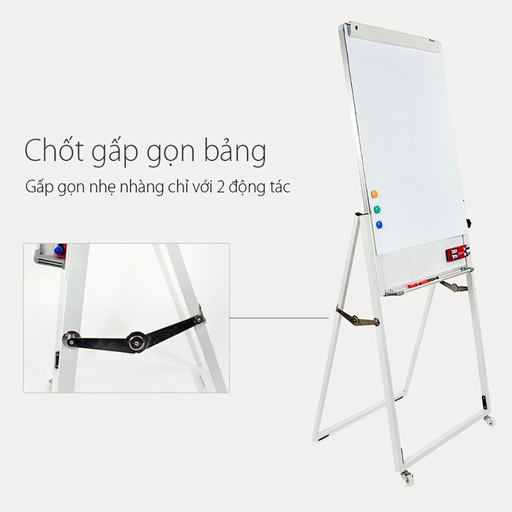 BẢNG FLIPCHART, Bảng hội thảo 60x100cm Tặng kèm bút, nam châm và bông lau.