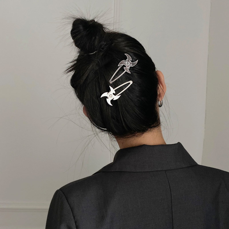 Kẹp tóc 22649 bằng kim loại thiết kế hình cối xay gió phong cách Hàn Quốc sang trọng