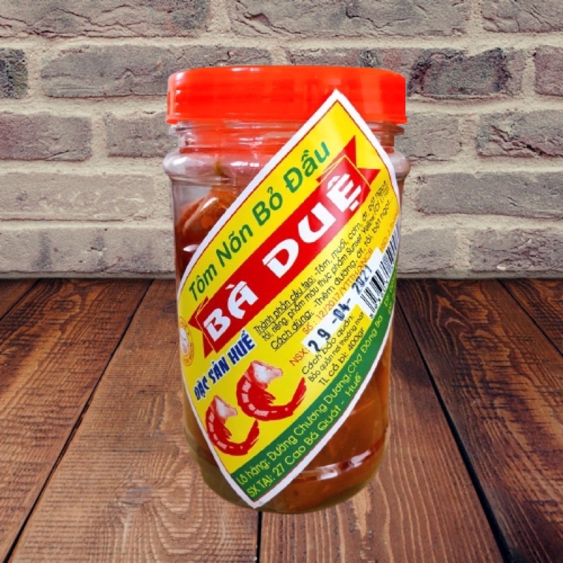 Tôm chua Bà Duệ - Tôm nõn bỏ đầu 400g - Đặc sản Huế