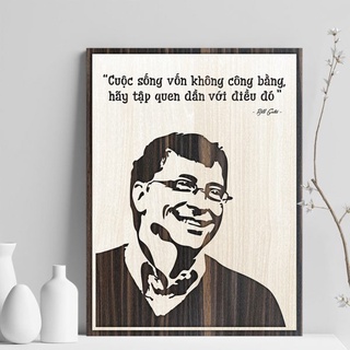 Tranh gỗ decor truyền cảm hứng "Cuộc sống vốn dĩ không công bằng, hãy tập quen dần với điều đó"