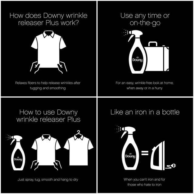 Mẫu mới Chai xịt phẳng quần áo ngay tức thì của Downy