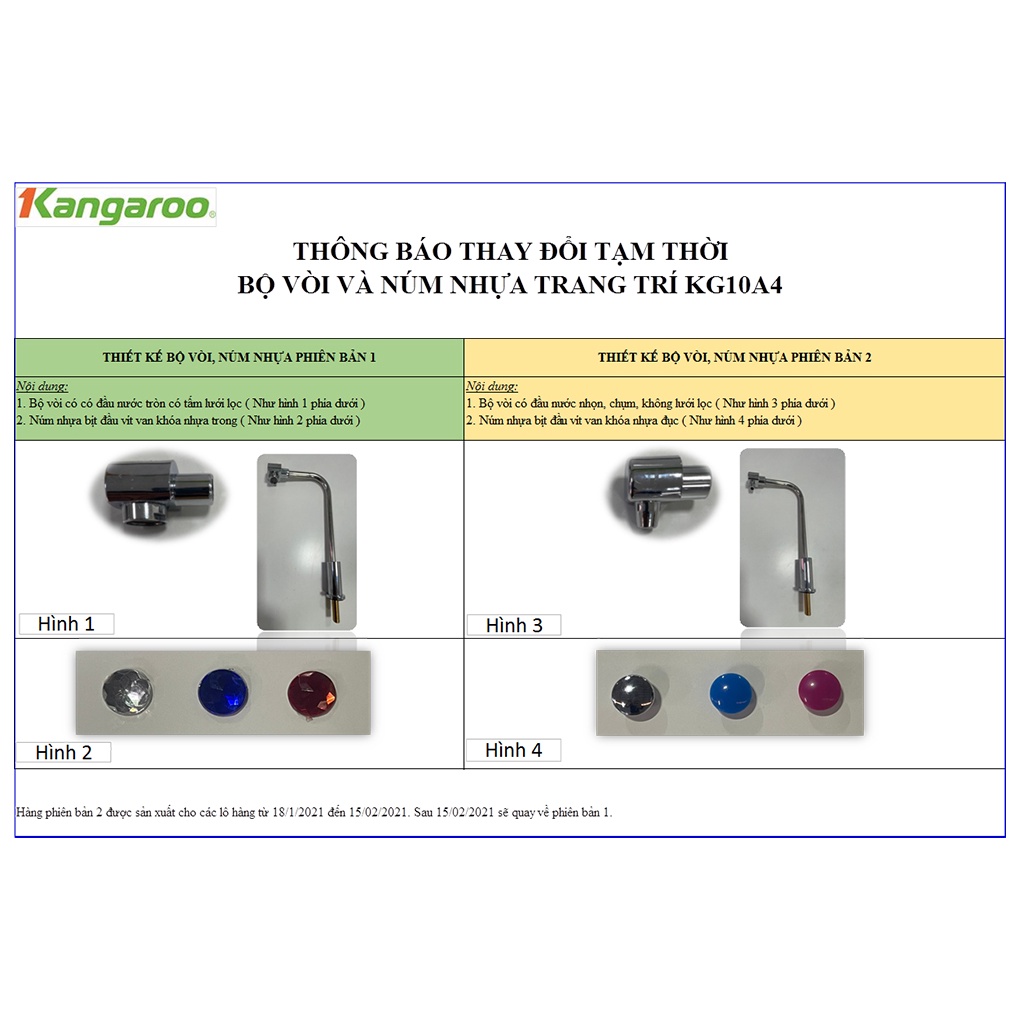 Máy lọc nước R.O nóng lạnh Hydrogen Kangaroo KG10A4VTU 10 lõi