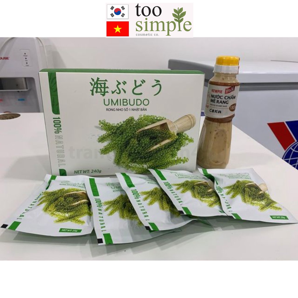 Rong nho tách nước Umibudo hộp 12 gói loại 1 đạt tiêu chuẩn xuất khẩu. | BigBuy360 - bigbuy360.vn