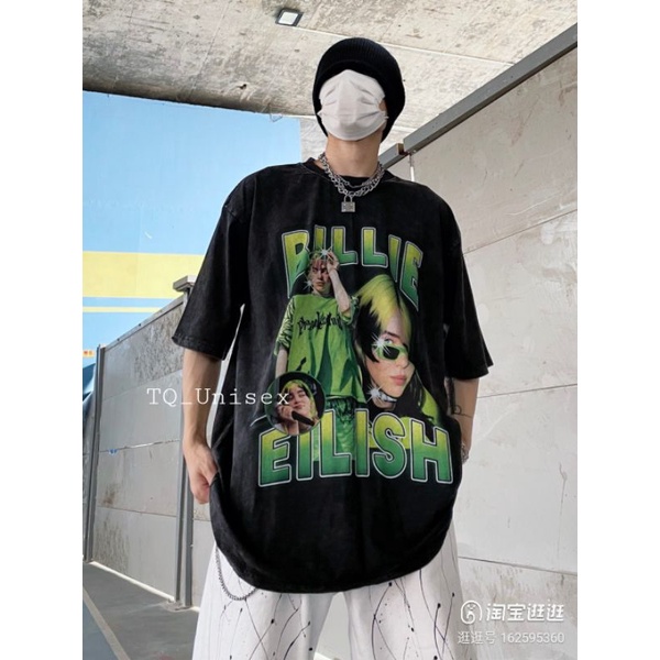 Áo thun Billie Eilish màu Wash  form rộng Unisex Nam nữ- Mã 001