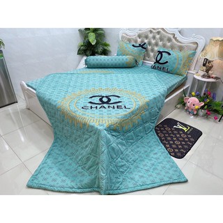 Bộ Drap Thun Hàn Quốc mát lạnh 4 món