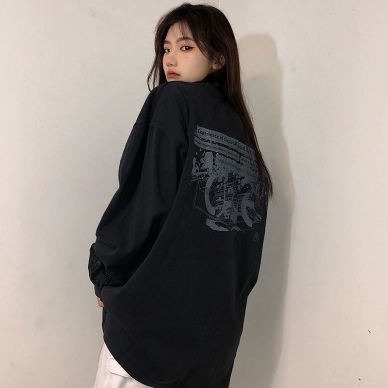 Áo Thun Nữ Dài Tay Cổ Tròn Thời Trang Hàn