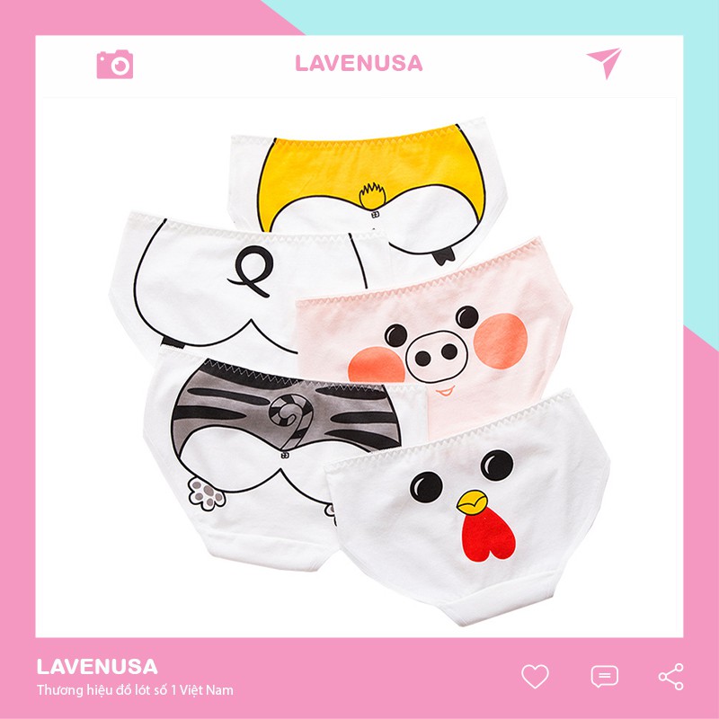 Quần lót nữ cotton thời trang cao cấp in hình đáng yêu dễ thương QL34