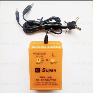 Nguồn adapter đa năng super 1080 450ma 3-12v, 6 đầu ra đảo cực