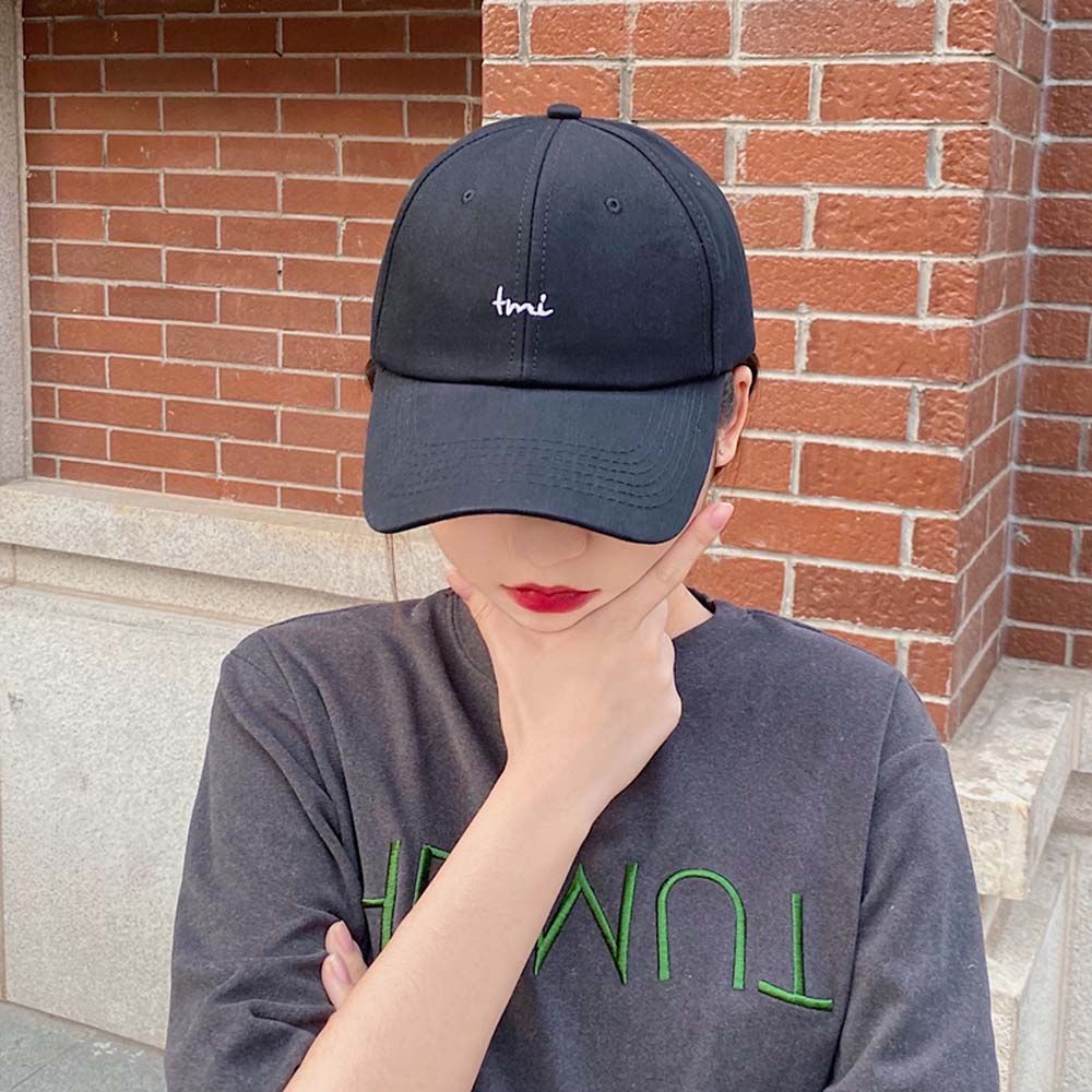 MKEB Mũ lưỡi trai thêu chữ đơn giản phong cách hip hop thời trang Hàn Quốc cho nam nữ