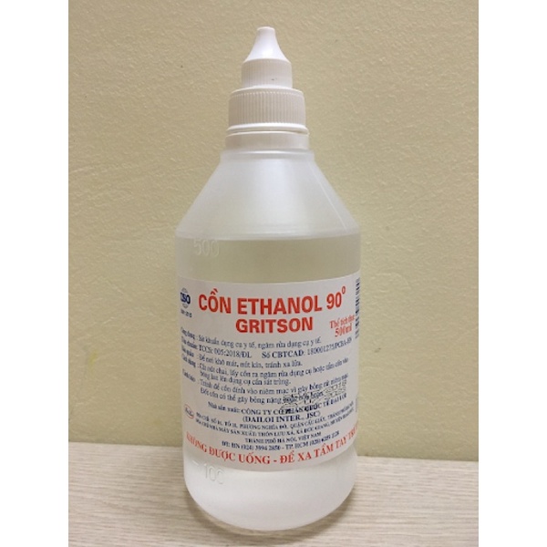 Cồn Y tế 70 độ - 90 độ Vĩnh Phúc và Gritson Sát Trùng Diệt khuẩn có vòi xịt và nắp vặn