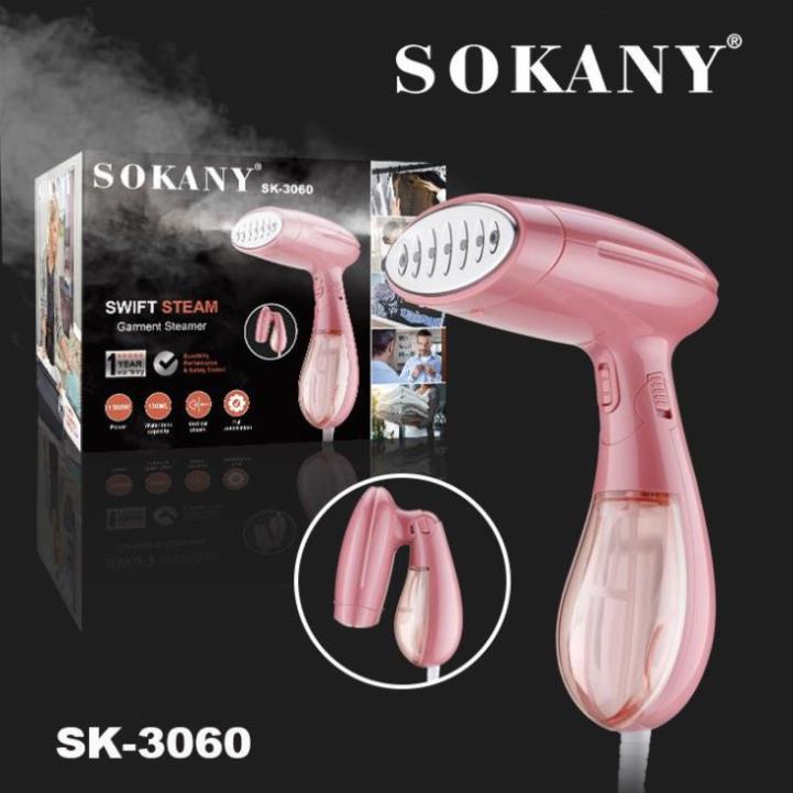 BÀN LÀ HƠI NƯỚC CẦM TAY SOKANY 3060 CÔNG SUẤT 1500W, BÀN ỦI HƠI NƯỚC SONAKY-CÓ THỂ GẬP GỌN