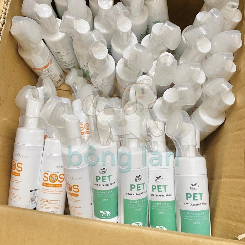 [HOẢ TỐC] Bọt vệ sinh và giữ ẩm bàn chân cho chó mèo SOS - PET