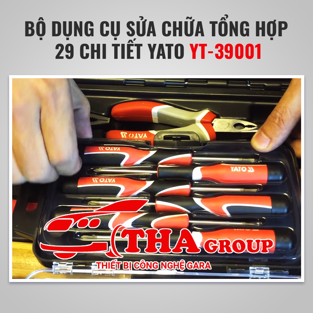 BỘ DỤNG CỤ SỬA CHỮA TỔNG HỢP 29 CHI TIẾT YATO YT-39001