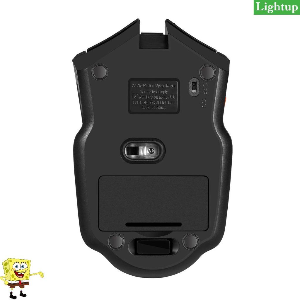 Chuột không dây 2.4Ghz 1600DPI Mini Optical Gaming Mouses Máy tính xách tay công thái học