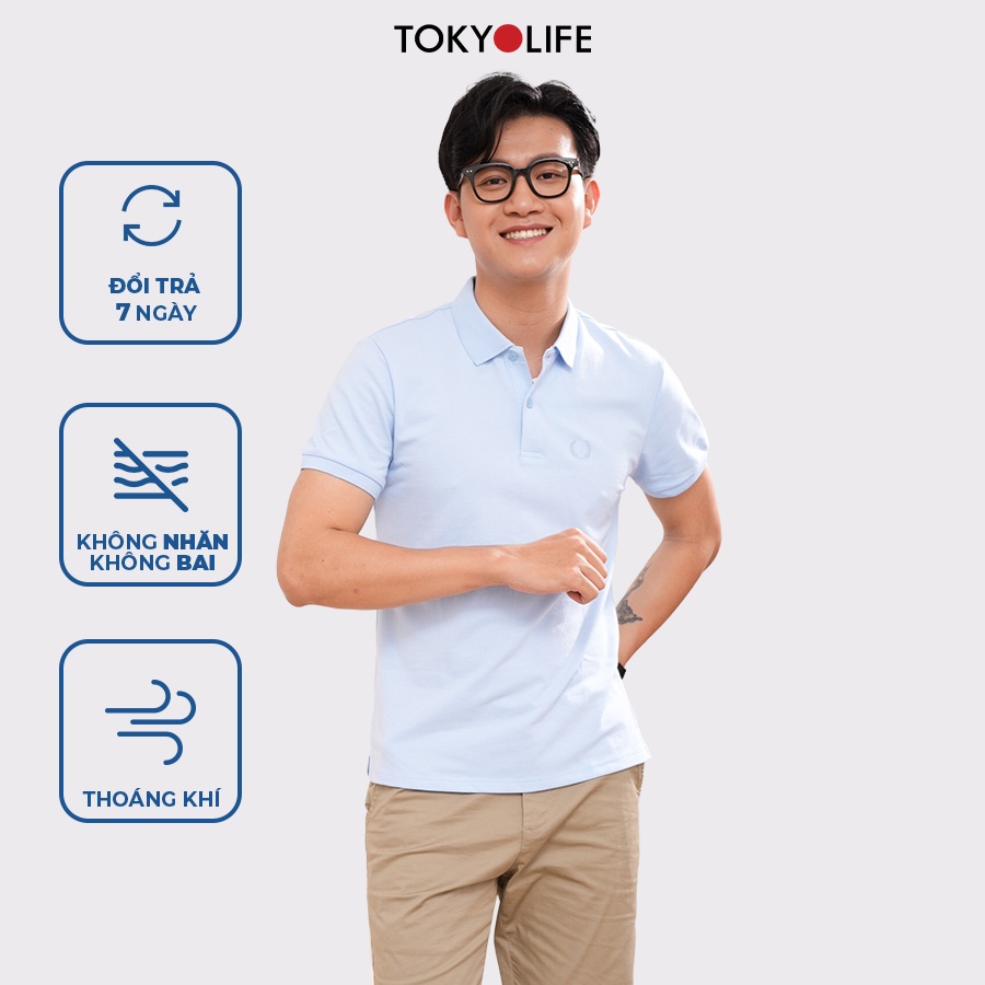 Áo Polo Nam Cotton Cao Cấp, Basic Sang Trọng Lịch Lãm TOKYOLIFE dáng ôm I7POL800I