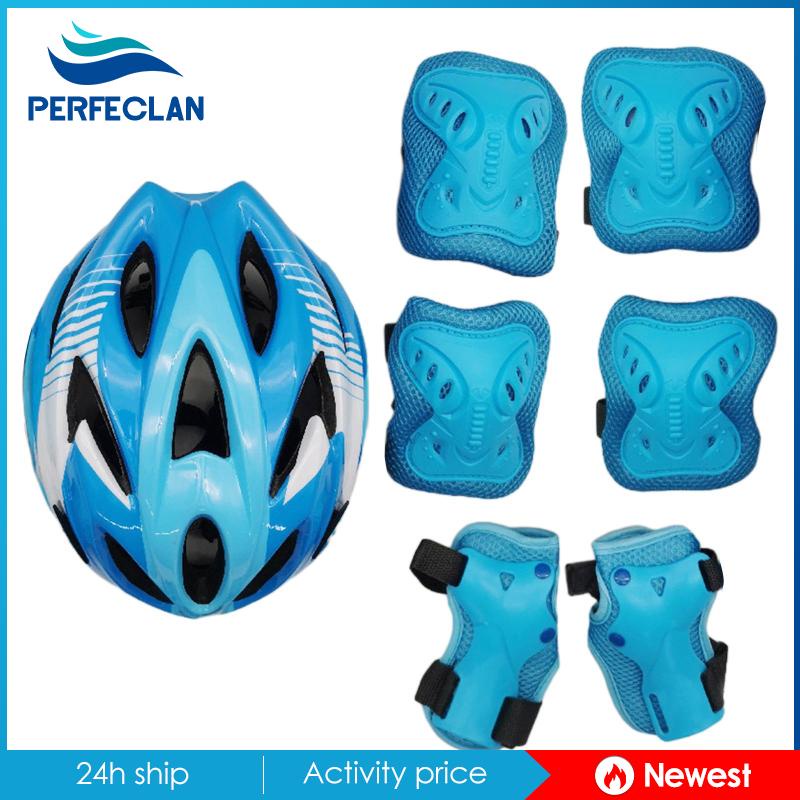 Set 7 Miếng Đệm Bảo Vệ Đầu Gối / Khuỷu Tay / Trượt Ván Dành Cho Trẻ Em