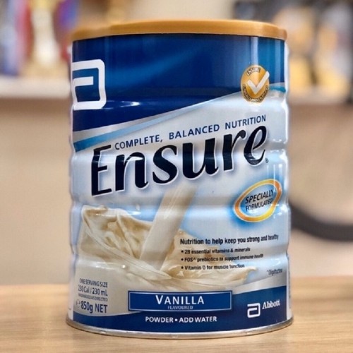 Sữa Bột Abbott Ensure 850g Hương Vani Úc phù hợp cho người lớn tuổi, ăn kiêng, suy dinh dưỡng, mới ốm dậy - mẹ bean bon