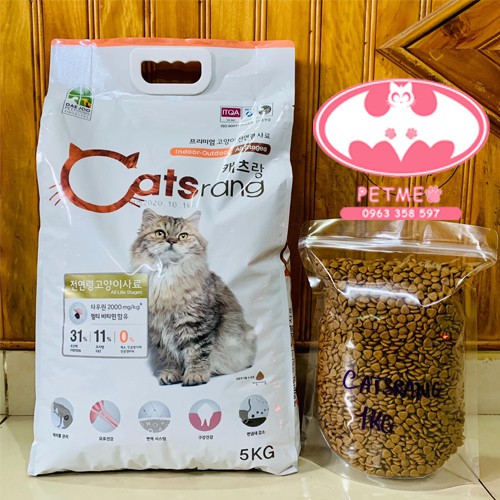 Thức ăn hạt Catsrang chất lượng số 1 Hàn Quốc túi 5kg dạng bao tiết kiệm - PETMEO