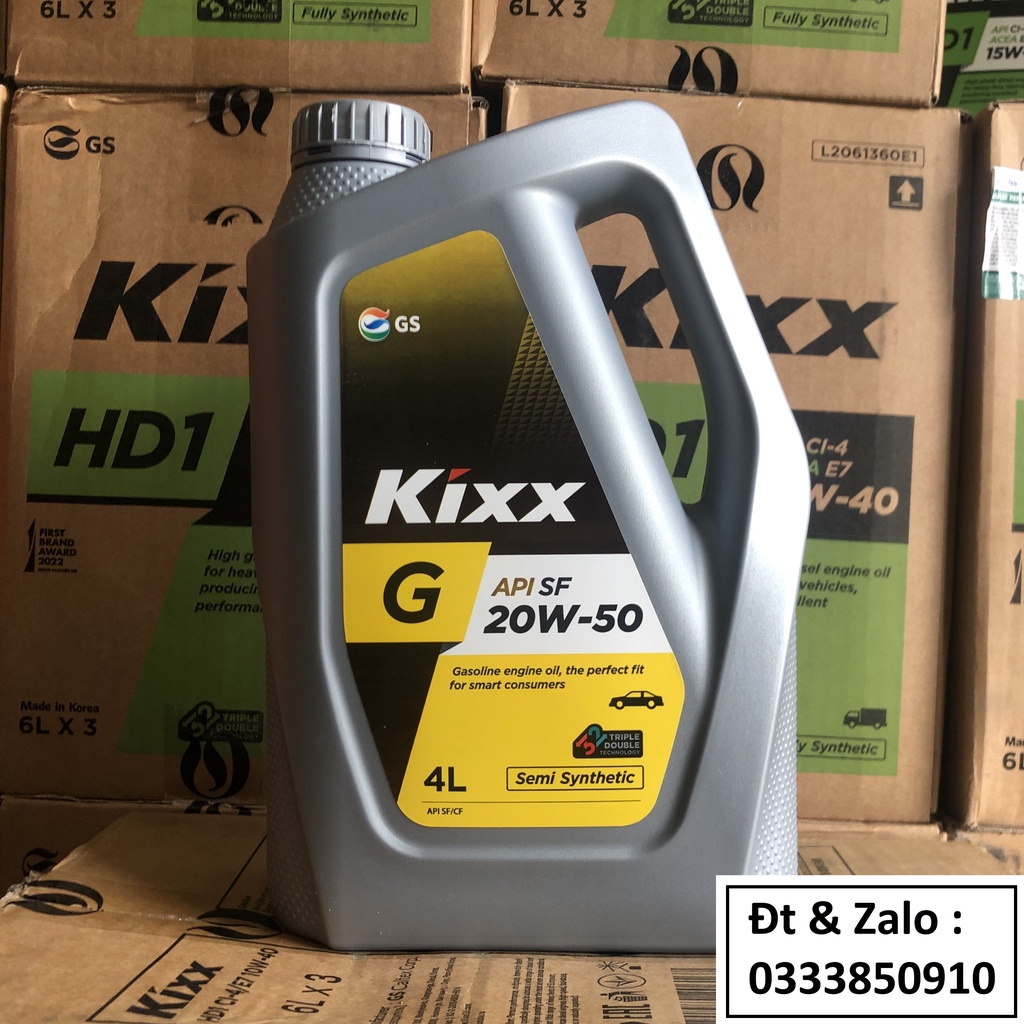 Nhớt ô tô động cơ xăng bán tổng hợp cao cấp Kixx G